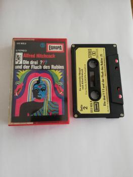 Die Drei Fragezeichen Folge 5 und der Fluch des Rubins 4-fach Silber geschraubt Schwarz mit Gelben Aufkleber 515905.9 Europa